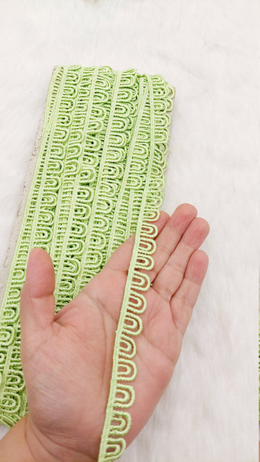 9 Yards Embroidery Cotton Lace Trim, Approx. 15mm Wide, Fringe Trim